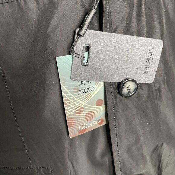 Mens Blazer Jacket Lightweight Waterproof Coat Black New with Tags Size Large  u - Picture 4 of 11